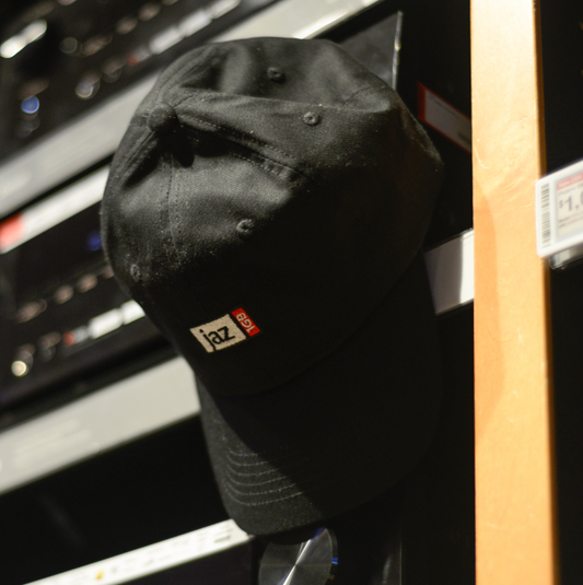 Officially licensed JAZ 1GB dad hat in matte black, 6-panel HEAD HAT with embroidered logo