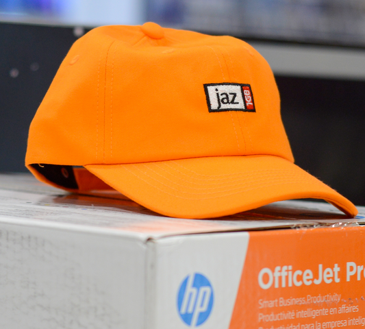Officially licensed JAZ 1GB dad hat in burnt orange, 6-panel HEAD HAT with embroidered logo
